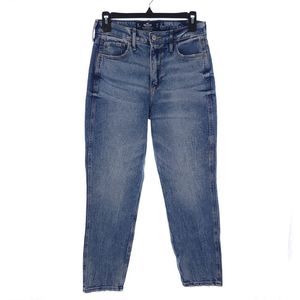 Hollister Ultra High Rise Mom Jeans Womens Size 5R W27 L27 Blue Stretch